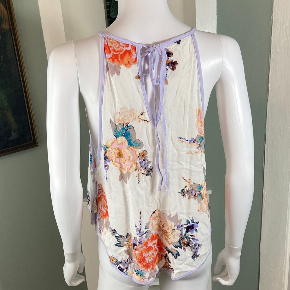 Free People Break Free Floral Camisole tank top halter draped flowy - Picture 6 of 10